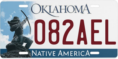OK license plate 082AEL
