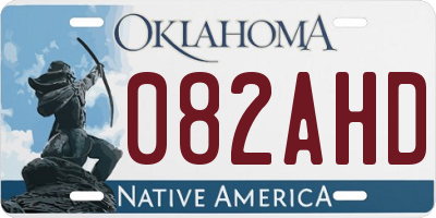 OK license plate 082AHD