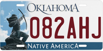 OK license plate 082AHJ