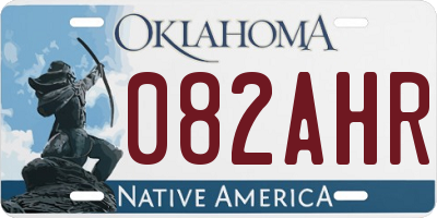 OK license plate 082AHR