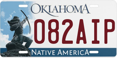 OK license plate 082AIP