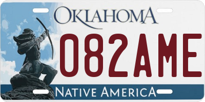 OK license plate 082AME