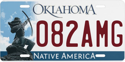 OK license plate 082AMG