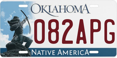 OK license plate 082APG