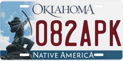 OK license plate 082APK