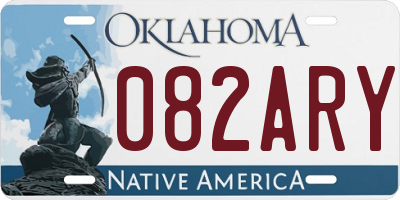 OK license plate 082ARY