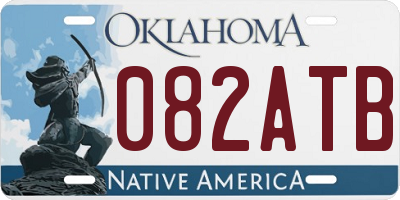 OK license plate 082ATB