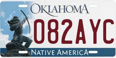OK license plate 082AYC