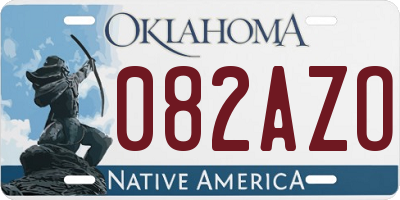 OK license plate 082AZO