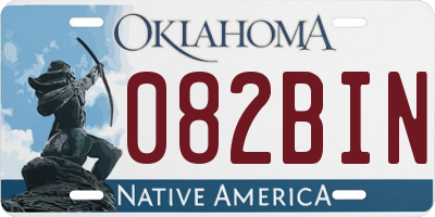 OK license plate 082BIN