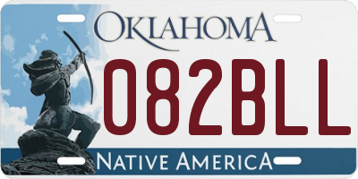 OK license plate 082BLL
