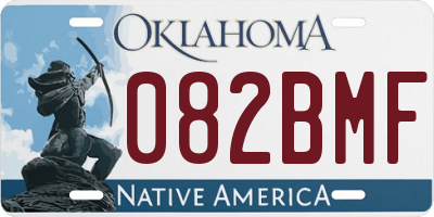 OK license plate 082BMF