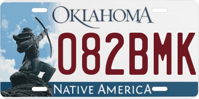 OK license plate 082BMK