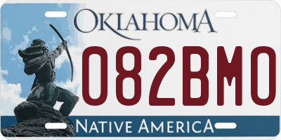OK license plate 082BMO