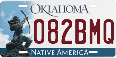 OK license plate 082BMQ