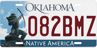 OK license plate 082BMZ