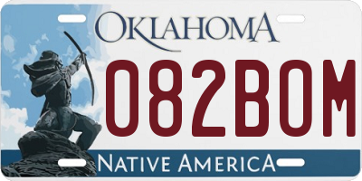 OK license plate 082BOM