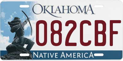 OK license plate 082CBF