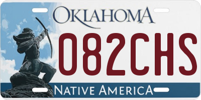 OK license plate 082CHS