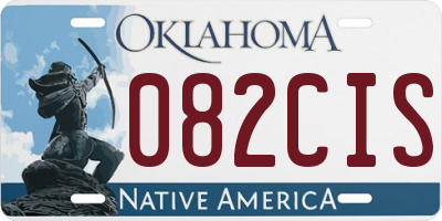 OK license plate 082CIS