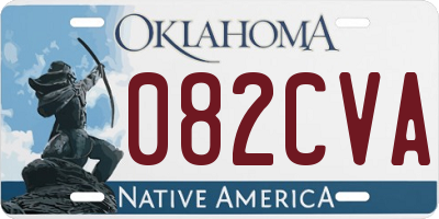 OK license plate 082CVA