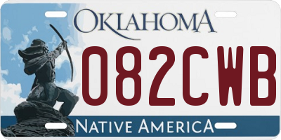 OK license plate 082CWB