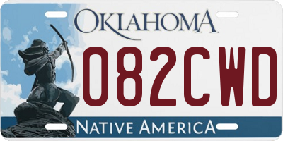 OK license plate 082CWD