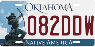 OK license plate 082DDW