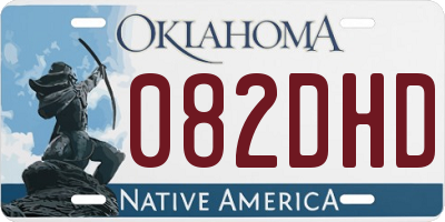 OK license plate 082DHD