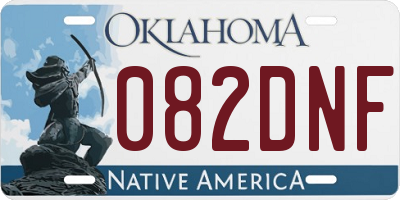 OK license plate 082DNF