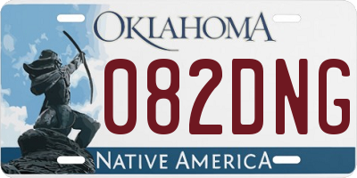 OK license plate 082DNG