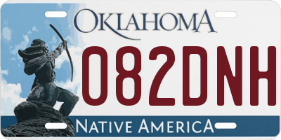 OK license plate 082DNH