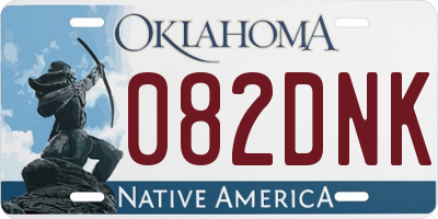OK license plate 082DNK