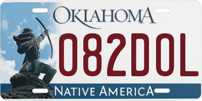 OK license plate 082DOL