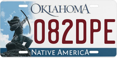OK license plate 082DPE