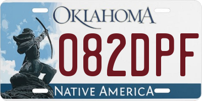 OK license plate 082DPF