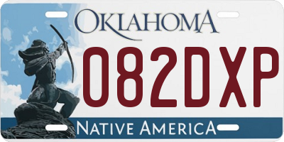 OK license plate 082DXP