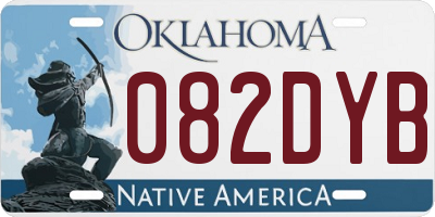 OK license plate 082DYB