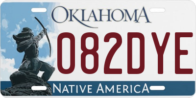 OK license plate 082DYE