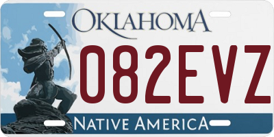 OK license plate 082EVZ