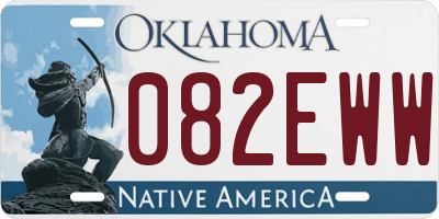 OK license plate 082EWW