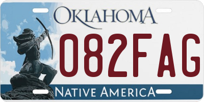 OK license plate 082FAG
