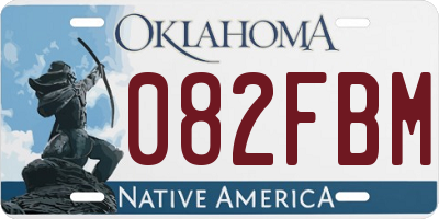 OK license plate 082FBM