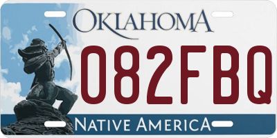 OK license plate 082FBQ