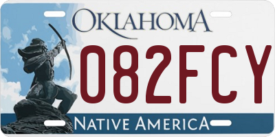 OK license plate 082FCY