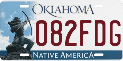 OK license plate 082FDG