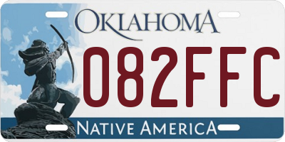 OK license plate 082FFC