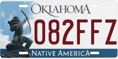 OK license plate 082FFZ