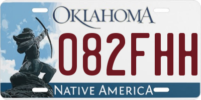 OK license plate 082FHH