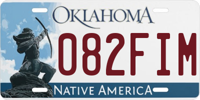OK license plate 082FIM